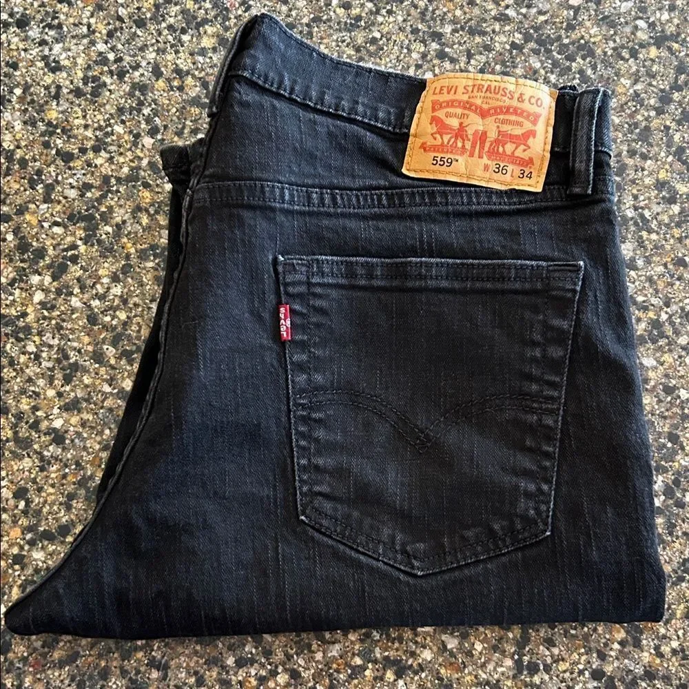 Levi’s Mens 559 Black‎ Jeans